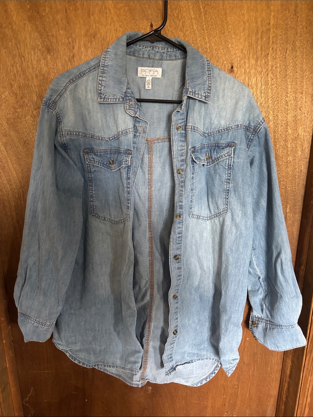 Sofia Jeans Light Blue Denim Shirt - Classic Button-Up